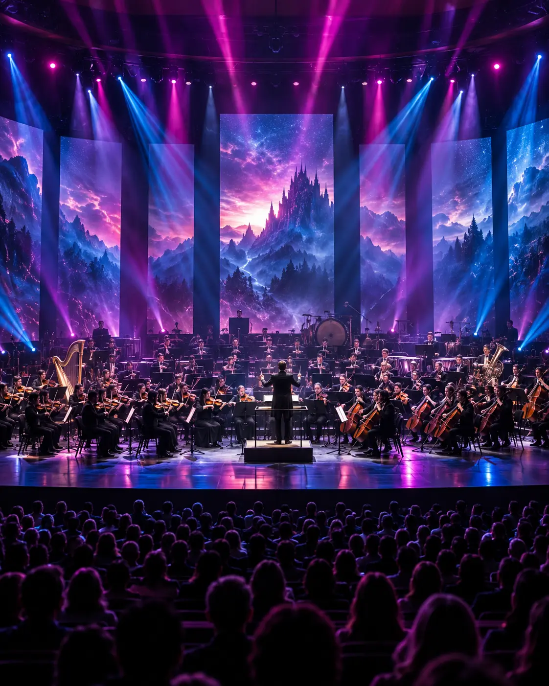 Visual conceptual de una orquesta para Film Symphony Orchestra